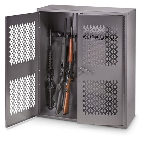 rifle steel security cabinet|metal locking gun cabinet.